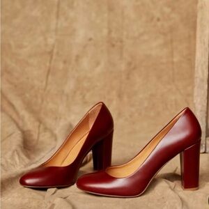 Sezane Helena High Heels Bordeaux Lisse - Size 39